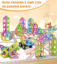 Carica l'immagine nel visualizzatore di Gallery, COOLJOYA Costruzioni Magnetiche 50 Pezzi, Costruzioni per Bambini 3 Anni Magneti Bambini, Costruzioni Magnetiche, Giochi per Bambini Giochi Montessori 3 4 5 6 7 8 Anni,Regali di Halloween