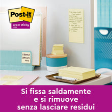 Carica l'immagine nel visualizzatore di Gallery, Post-It Foglietti Adesivi Super Sticky, Canary Yellow, 90 foglietti/blocchetto, 4+2 gratis, Giallo - Foglietti Post-it ad alta aderenza per appunti e promemoria