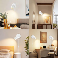 Carica l'immagine nel visualizzatore di Gallery, Applique da Parete Interno, Attacco GU10, 2 Pcs Lampada da Parete Orientabili Bianco, Faretto da Parete in Alluminio Reg
