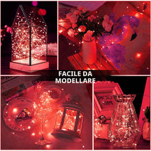 Carica l'immagine nel visualizzatore di Gallery, Luci LED a Batteria, Gcstnn 2Pcs 3M 30LED Catena Luci Stringa con Timer, IP65 Impermeabile Filo Rame Fata Ghirlanda Lumi