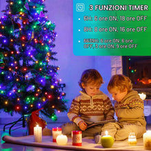 Carica l'immagine nel visualizzatore di Gallery, GlobaLink Lucine 20M 200 LED IP44 Colorate Super Luminose con Telecomando Luci della Stringa di Temporizzazione Regolabi