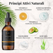 Carica l'immagine nel visualizzatore di Gallery, Siero Vitamina C Viso 100ml, Acido Ialuronico, Niacinamide e Vitamina E