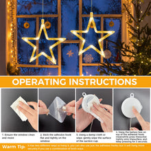 Carica l'immagine nel visualizzatore di Gallery, CNMTCCO Luci natalizie a LED, 2 pezzi, 10 LED, con ventose, timer, funzionamento a batteria, per finestre, decorazioni n