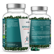 Carica l&#39;immagine nel visualizzatore di Gallery, Spirulina Biologica | 500 Compresse Bio da 500 mg Pure Senza Eccipienti | 15 a 19% di Ficocianina | Polvere Essiccata e Compressa a Freddo | Analizzata e Confezionata in Francia da Nutri&amp;Co