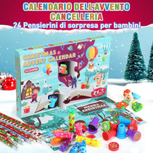 Carica l'immagine nel visualizzatore di Gallery, Ucouper Calendario Avvento 2024 di Cancelleria Scuola Set Cancelleria 24 Articoli Calendario Avvento Bambini Bambina con Matite Timbri Evidenziatori e Gomma Regali di Natale Bambini
