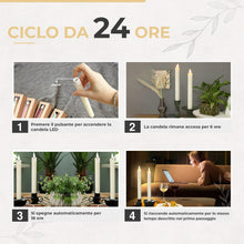 Carica l'immagine nel visualizzatore di Gallery, comforder Set 2 Candele LED in Vera Cera con Timer, Crema