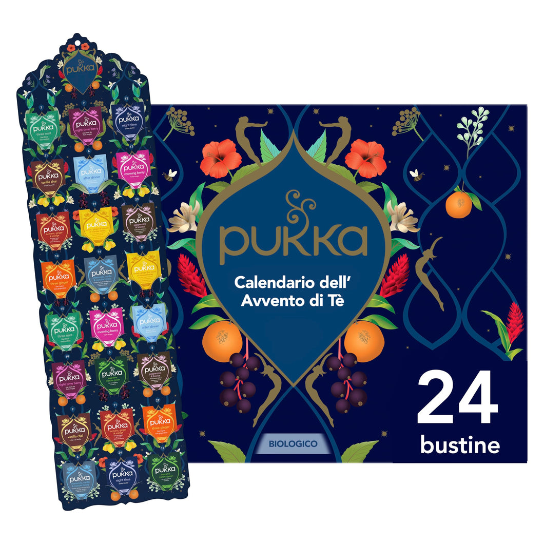 Pukka Tisane Calendario Avvento 2025, Set Regalo Tisane e Infusi, Deliziose Erbe Biologiche, Senza Cioccolato e Lattosio, Per Una Dose Quotidiana Di Benessere e Gusto, Idea Regalo, 24 Bustine