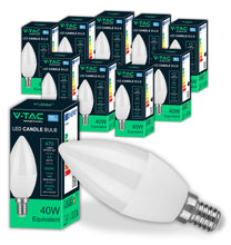 Carica l'immagine nel visualizzatore di Gallery, V-TAC 10x Lampadine LED Candela E14-4,5W - Lampadine di Nuova Generazione - 10 PEZZI - (Equivalenti a 40W) - 470 Lumen -