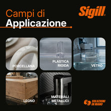 Carica l'immagine nel visualizzatore di Gallery, SIGILL, Colla Epossidica, Adesivo Epossidico Bicomponente (A+B) Super Resistente fino a -40°C e +80°C, Resistente ad Acq