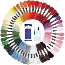 Carica l'immagine nel visualizzatore di Gallery, Romon 50 Colori Fili da Ricamo, Fili da Ricamo con Accessori per Amicizia Braccialetti Mestieri, Fili Punto Croce per Maglieria Punto Croce, 8m (50 Colori)