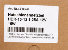 Carica l'immagine nel visualizzatore di Gallery, Guide DIN Alimentazione Adattatore 15 W 12 V 1,25 a; MeanWell HDR di 15 – 12; DIN Rail Trasformatore