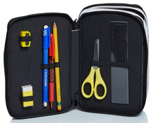 Carica l&#39;immagine nel visualizzatore di Gallery, Seven Astuccio Scuola Juventus 3 Zip, Bianco Nero, Triplo Scomparto Completo di Matite, Penne e Pennarelli, Accessori Juventus Scuola, Accessori per Zaino Bambini e ragazzi