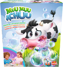 Carica l'immagine nel visualizzatore di Gallery, Goliath - MUU MUU ACHUU - Gioco in Scatola per Bambini dai 4 Ann - Mucca Simpatica che Fa Bolle con Suoni e Starnuto - Stimola i Riflessi - per 2-4 Giocatori - 20 Minuti, Versione Multilingue