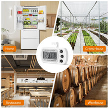 Carica l'immagine nel visualizzatore di Gallery, Cozary 3 Pezzi Termometro Digitale del Frigorifero Cucina, Magnetico Termometro Frigo con Gancio, Conversione ℃ /℉, Display LCD, per Casa, Ristoranti