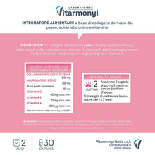 Carica l'immagine nel visualizzatore di Gallery, Vitarmonyl Acido Ialuronico e Collagene - Anti-Age Pelle - 30 Capsule