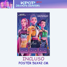 Carica l'immagine nel visualizzatore di Gallery, KPOP DEMON HUNTERS Album con 2 Bustine + Poster in Omaggio, Starter Pack, Offical Stickers Netflix