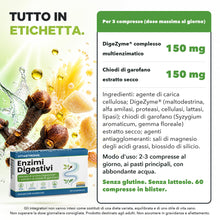 Carica l'immagine nel visualizzatore di Gallery, Enzimi Digestivi Completi con DigeZyme® e Chiodi di Garofano, 60 Compresse