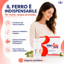 Carica l'immagine nel visualizzatore di Gallery, Marziale Forte Integratore Ferro e Acido Folico 20 Fiale da 5ml Bi3 Pharma