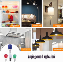 Carica l'immagine nel visualizzatore di Gallery, 4 lampadine LED E14 blu da 3 W, E14, blu decorative, ricambio per lampadine rosse da 25 W, adatte per illuminazione ambi