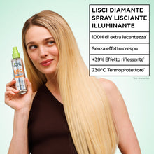 Carica l'immagine nel visualizzatore di Gallery, Garnier Fructis Spray Lisciante, Per Capelli Indisciplinati, Capelli Luminosi e Lisci, Protezione Dall'Umidità e Dal Cal