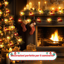 Carica l'immagine nel visualizzatore di Gallery, Stringa natalizia 2,3 metri 20 LED Bianco caldo Babbo Natale con timer Le luci natalizie per interni sono perfette per f
