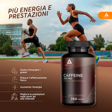 Carica l&#39;immagine nel visualizzatore di Gallery, Caffeina pura 200mg- 150 compresse per 150 giorni - Energia e Concentrazione- Migliora le tue prestazioni sportive e intellettuali- Potenzia la tua resistenza – Alto dosaggi- Bodyathlon