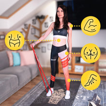 Carica l'immagine nel visualizzatore di Gallery, SENSEI Elastico Palestra per Trazioni e Allenamento – Banda Elastica Fitness di Resistenza in Lattice Naturale – E-book 