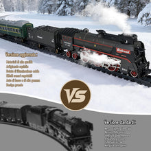 Carica l'immagine nel visualizzatore di Gallery, Trenino Elettrico per Bambini, Locomotiva, Locomotiva a Vapore Elettrica con Fumo Luminoso e Suono, Regali di Natale e C