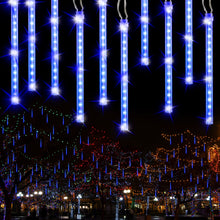 Carica l'immagine nel visualizzatore di Gallery, BrizLabs Luci Della Pioggia di Meteore, 30cm 10 Tubi 240 LED Luci Natalizie Esterno Impermeabile IP44 Stringa Luci LED per Natale Albero del Giardino Festa di Nozze Interno Decorazione, Blu