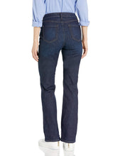 Carica l'immagine nel visualizzatore di Gallery, Amazon Essentials Jeans Elasticizzati a Vita Media Bootcut Vestibilità Aderente - colori fuori produzione Donna, Delavé Scuro, 44