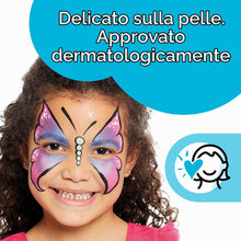 Carica l'immagine nel visualizzatore di Gallery, Snazaroo Animal World, kit per pittura viso per bambini e adulti, 8 colori, 13 pezzi, pennello, spugna, guida, a base d'