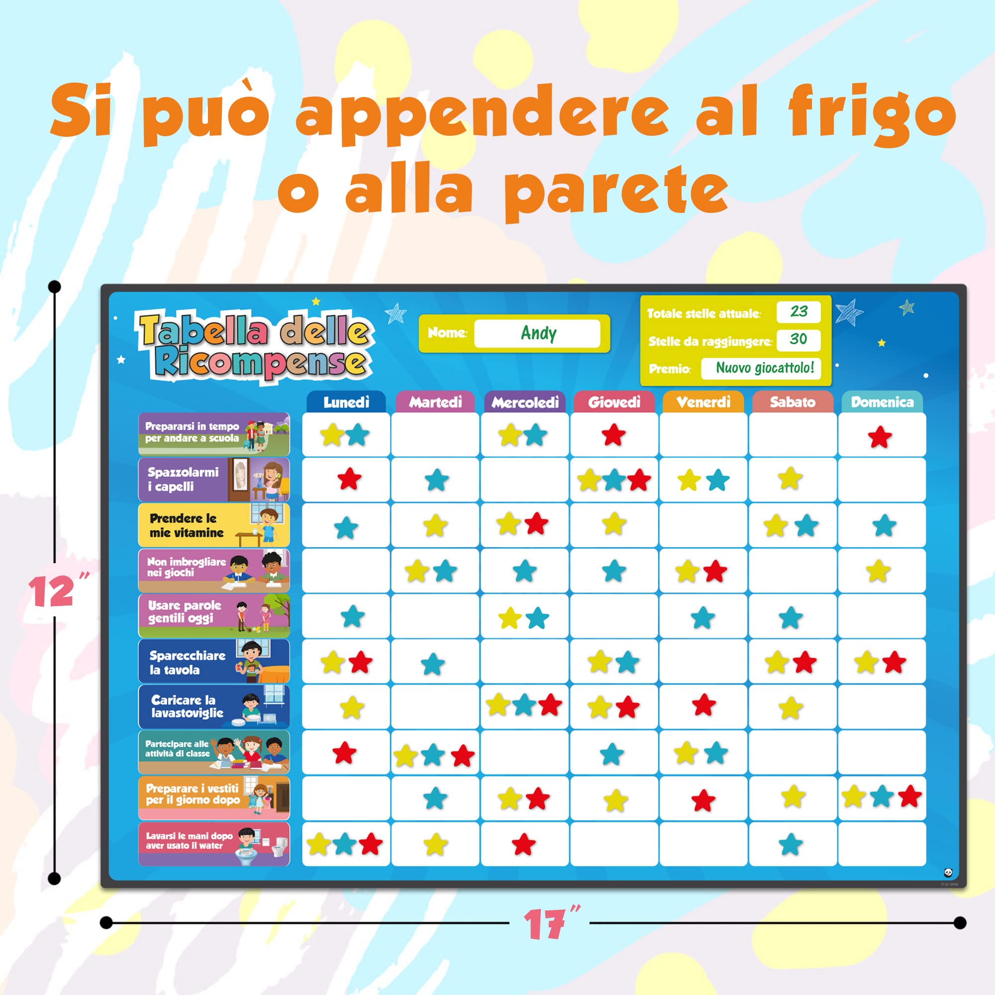 3 Barattoli Magnetici Delle Ricompense Per Bambini Con Gettoni - Gestione Comportamento Classe E Casa