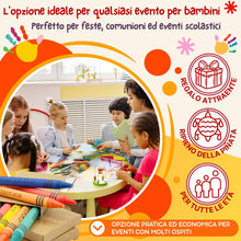 Carica l'immagine nel visualizzatore di Gallery, AF® - Set 150 Pastelli a Cera per Bambini, 25 Scatole da 6 Colori | Mini Pastelli per Regalini di Compleanno, Scuola e F