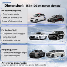Carica l'immagine nel visualizzatore di Gallery, Parasole Auto Parabrezza, Anti UV Antifurto, con 5 Magnetica e Borsa Adatto per Maggior Parte delle Auto 193x126 cm