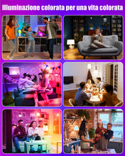 Carica l'immagine nel visualizzatore di Gallery, 10W E27 RGBW Lampadina LED con Telecomando, RGB + Bianco Caldo 3000K, Dimmerabile, 2 Modalità, Temporizzazione, Equivale