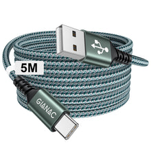 Carica l'immagine nel visualizzatore di Gallery, Cavo USB Type-C 5 M, Cavo USB C Lungo Cavo di Rapida per iPhone,Galaxy