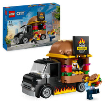 Carica l&#39;immagine nel visualizzatore di Gallery, LEGO City Furgone degli Hamburger Giocattolo, Veicolo da Costruire per Bambini e Bambine da 5 Anni in su, Camion Food Truck con Accessori per Cucinare e 2 Minifigure, Regalo Divertente 60404