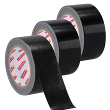 Carica l'immagine nel visualizzatore di Gallery, Nastro Telato Nero 3 Rotoli, 48 Mm X 28 M, Spessore 210 Μ