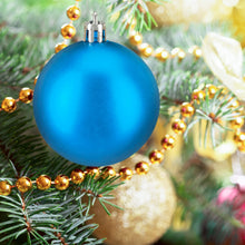 Carica l'immagine nel visualizzatore di Gallery, Relaxdays Palline di Natale, Set da 100, Addobbi Natalizi, Opache, Lucide, Glitterate, ∅ 3,4 e 6 cm, Deco, Blu-Petrolio