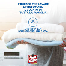 Carica l&#39;immagine nel visualizzatore di Gallery, Omino Bianco - Detersivo Bivalente Liquido, Lavaggio a Mano e in Lavatrice, Essenza Cuore di Marsiglia, 1000 ml