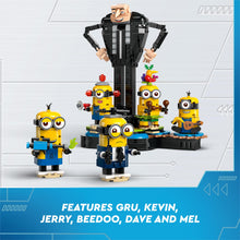 Carica l&#39;immagine nel visualizzatore di Gallery, LEGO Cattivissimo Me Gru e Minions in Mattoncini, Set dal Film della Illumination, Personaggi da Costruire che Danzano, Giochi Creativi per Bambine e Bambini da 9 Anni, Regalo da Esposizione 75582