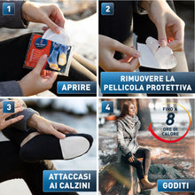 Carica l'immagine nel visualizzatore di Gallery, THE HEAT COMPANY Scaldapiedi - 5, 15 o 40 Paia - Extra Caldo - Adesivo - Scaldini per Piedi - 8 Ore Piedi Caldi - Pronti