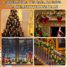 Carica l'immagine nel visualizzatore di Gallery, A.bigwhale Catena di Candele 30 LED, Luci a Candela per Albero di Natale con Spina Rete, Catena luminosa Interni Illumin