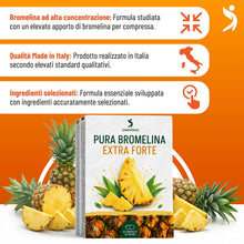 Carica l'immagine nel visualizzatore di Gallery, BROMELINA FORTE 5000+2500 GDU, 60 Cpr, VEGANO, Pura Extra Forte, Made in Italy