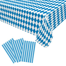 Carica l'immagine nel visualizzatore di Gallery, POPOYU 3 Tovaglie Oktoberfest Blu Bianco Bavarese