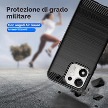Carica l'immagine nel visualizzatore di Gallery, Custodia Cover per Honor 600 Smart 5G e 2 Vetro Temperato, Spazzolata e Fibra di Carbonio Morbido Silicone TPU Antigraff