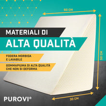 Carica l'immagine nel visualizzatore di Gallery, Purovi Cuscino Antireflusso Ergonomico - Cuscino a Cuneo Ortopedico in Cotone per Letto e Divano - Cuscini da Lettura, Supporto per Schiena e Rialzo Gambe