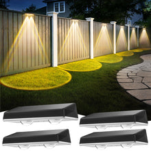Carica l'immagine nel visualizzatore di Gallery, Applique da Esterno Solare Impermeabilità IP67, 4 Pezzi Luce Solare LED Esterno Bianco con 3 Modalità Lampade Solari da 