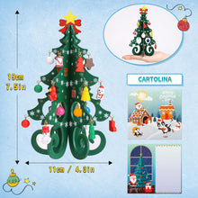 Carica l'immagine nel visualizzatore di Gallery, LEMESO Calendario Avvento 2026 Albero di Natale da Tavolo Piccolo Albero di Natale in Legno Calendario dell'Avvento con 