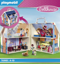 Carica l'immagine nel visualizzatore di Gallery, PLAYMOBIL Casa delle Bambole Portatile 70985 con Maniglia per Il Trasporto, Pieghevole, Giocattoli per Bambini dai 4 Anni